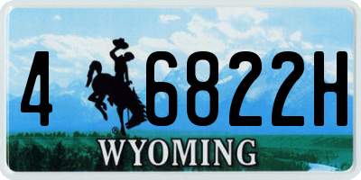 WY license plate 46822H