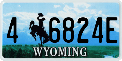 WY license plate 46824E