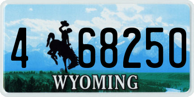WY license plate 46825O