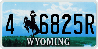 WY license plate 46825R