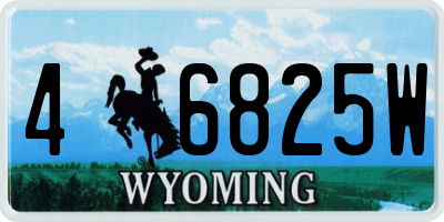 WY license plate 46825W