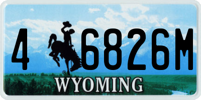 WY license plate 46826M