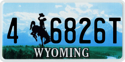 WY license plate 46826T