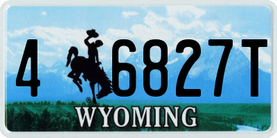 WY license plate 46827T