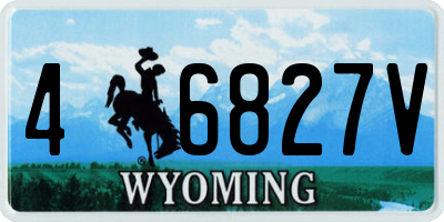 WY license plate 46827V