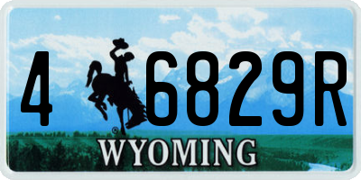 WY license plate 46829R
