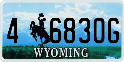 WY license plate 46830G