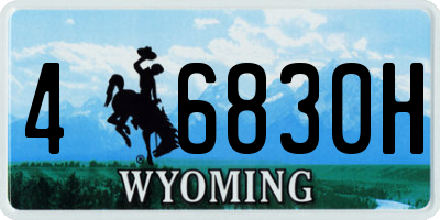 WY license plate 46830H