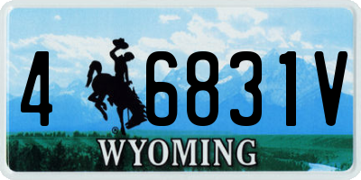 WY license plate 46831V