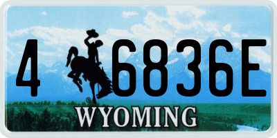 WY license plate 46836E