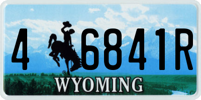 WY license plate 46841R