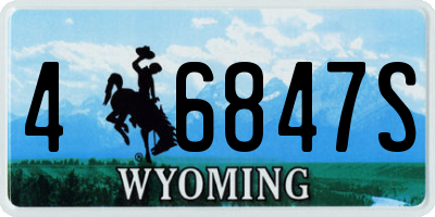 WY license plate 46847S