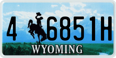 WY license plate 46851H