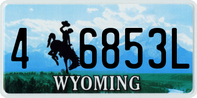 WY license plate 46853L
