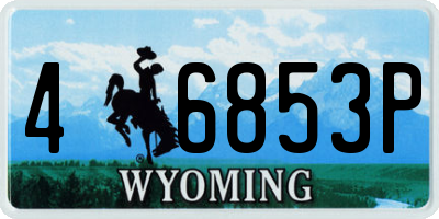 WY license plate 46853P