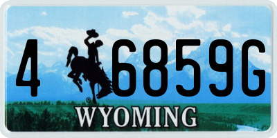 WY license plate 46859G