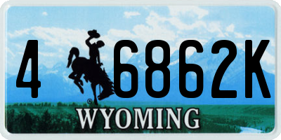 WY license plate 46862K