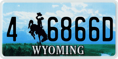 WY license plate 46866D