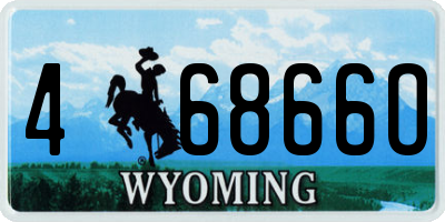 WY license plate 46866O