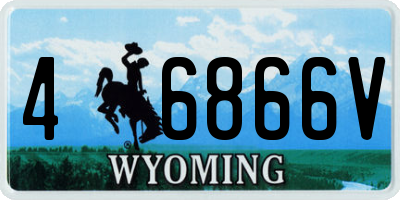WY license plate 46866V