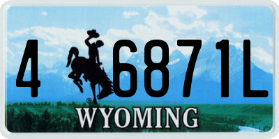 WY license plate 46871L