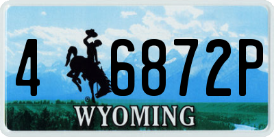 WY license plate 46872P