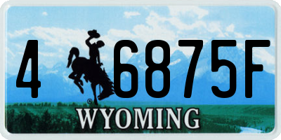 WY license plate 46875F