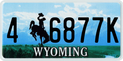 WY license plate 46877K