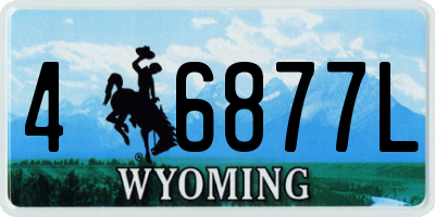 WY license plate 46877L