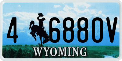 WY license plate 46880V