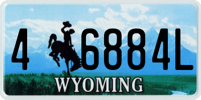 WY license plate 46884L