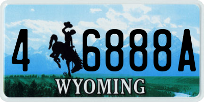 WY license plate 46888A