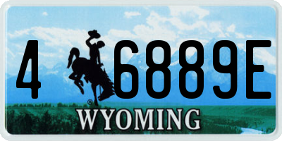 WY license plate 46889E