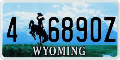 WY license plate 46890Z