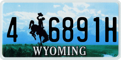 WY license plate 46891H
