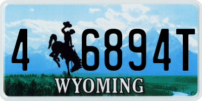 WY license plate 46894T