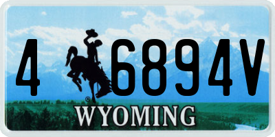 WY license plate 46894V