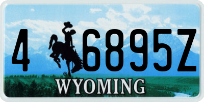WY license plate 46895Z