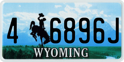 WY license plate 46896J