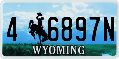 WY license plate 46897N