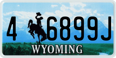 WY license plate 46899J