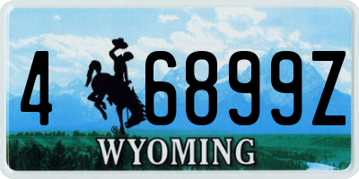WY license plate 46899Z