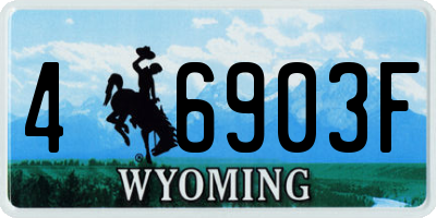 WY license plate 46903F