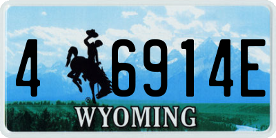 WY license plate 46914E