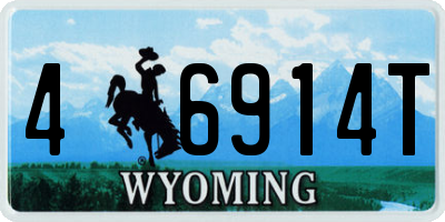 WY license plate 46914T