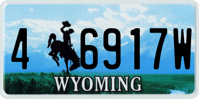 WY license plate 46917W