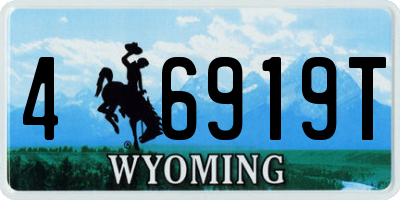 WY license plate 46919T