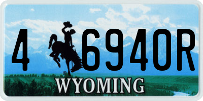WY license plate 46940R