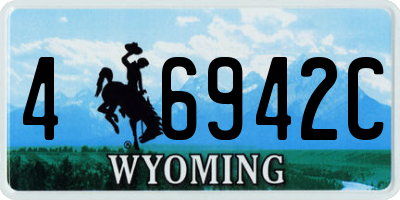 WY license plate 46942C