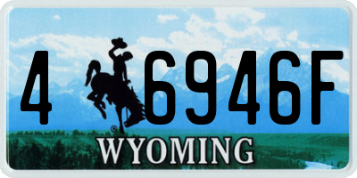 WY license plate 46946F